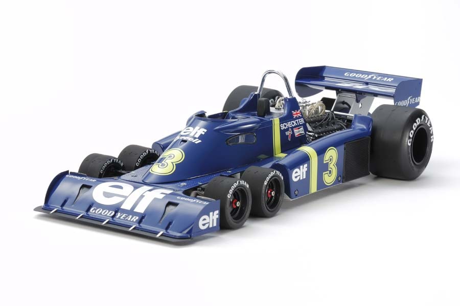 The Tyrrell P34 employed four small wheels, which could all be steered in tandem, at its front to help reduce drag.
